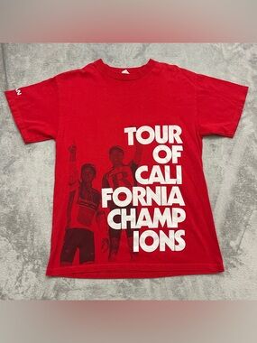 Tour of California Champions Cycling Racing Tshirt Red Size Men's Medium
